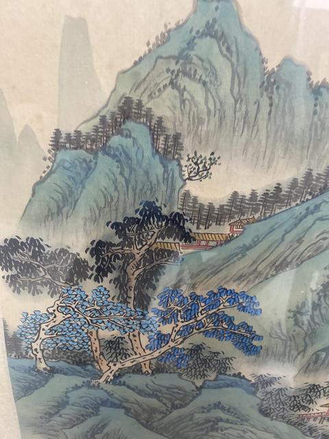 古玩字畫溪亭暖翠真品鑒賞圖