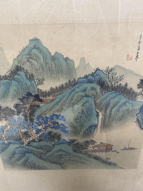 古玩字畫溪亭暖翠真品鑒賞圖