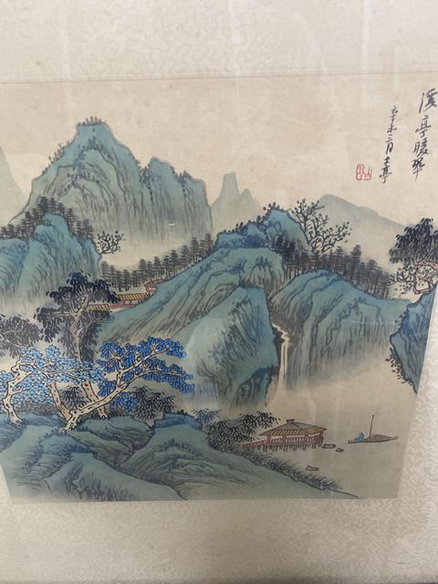 古玩字畫溪亭暖翠真品鑒賞圖