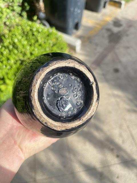 古玩陶瓷茄皮紫釉天球瓶真品鑒賞圖