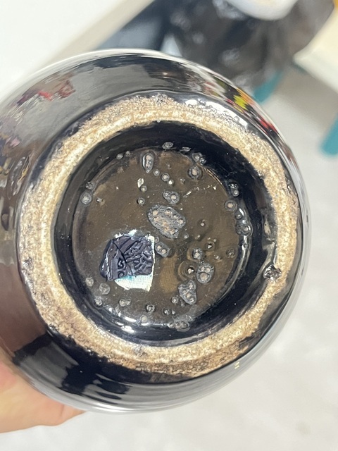 古玩陶瓷清晚·茄皮紫釉天球瓶 真品鑒賞圖