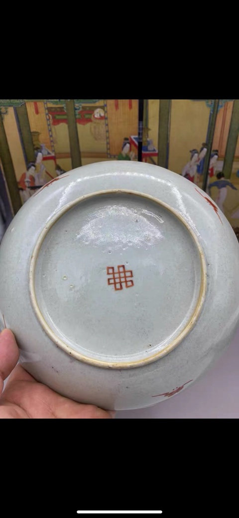 古玩陶瓷清道光時(shí)期 粉彩十二花神蝶戀花紋花口賞盤(pán)拍賣(mài),當(dāng)前價(jià)格3257元