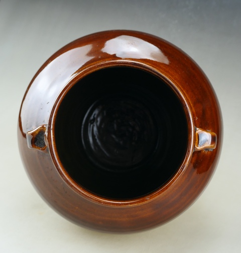 古玩陶瓷精品:明晚期紅耀州窯雙系罐(極品發色)拍賣,當前價格2500元