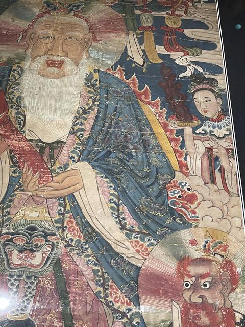 古玩字畫清代早期道教廟畫拍賣，當前價格12888元