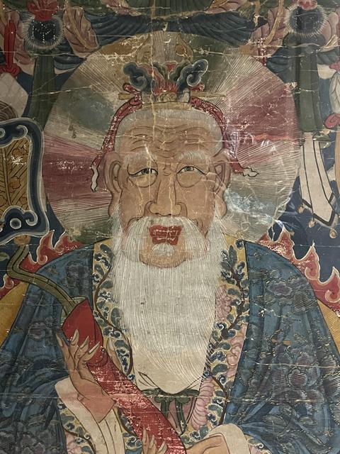 古玩字畫清代早期道教廟畫拍賣，當前價格12888元