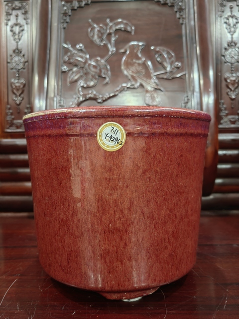 古玩陶瓷乾隆均紅窯變筒式爐拍賣，當前價格28000元