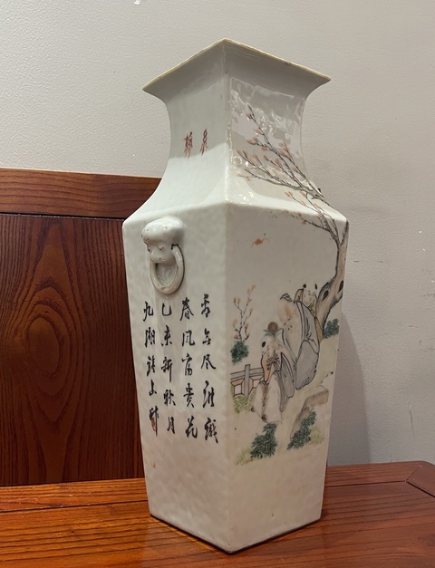 古玩陶瓷清代四方花瓶拍賣，當前價格36888元