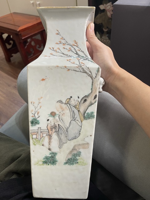 古玩陶瓷清代四方花瓶拍賣，當前價格36888元