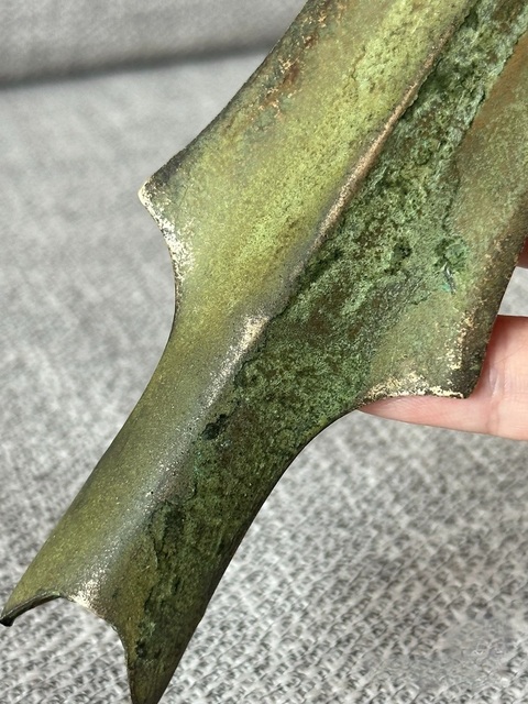 古玩銅器駱越青銅矛真品鑒賞圖