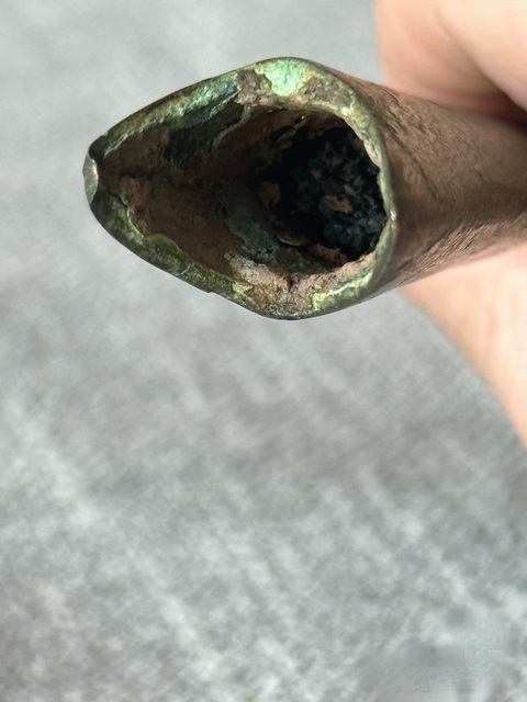 古玩銅器駱越青銅矛真品鑒賞圖