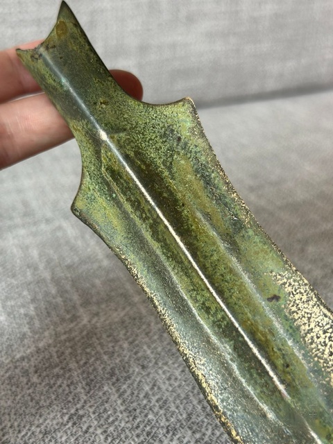古玩銅器駱越青銅矛真品鑒賞圖