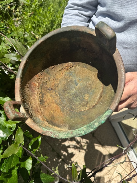 古玩銅器垂鱗紋青銅鼎真品鑒賞圖