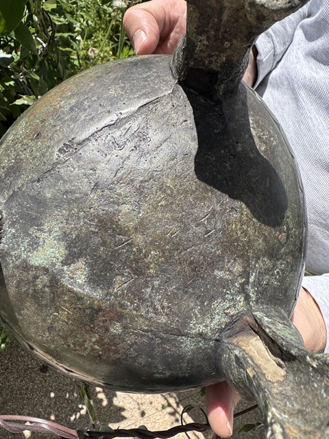 古玩銅器垂鱗紋青銅鼎真品鑒賞圖