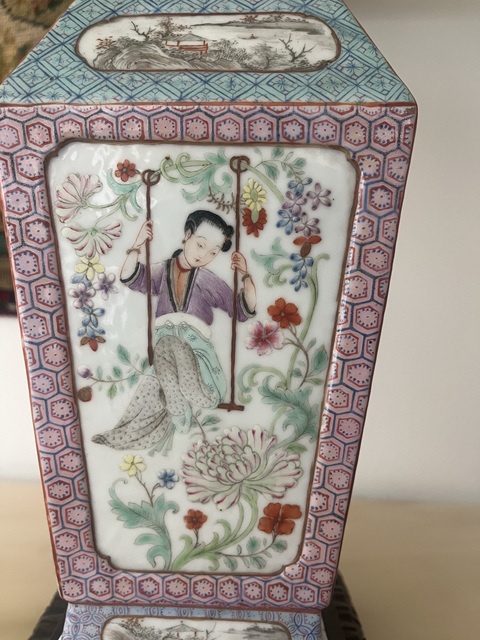 古玩陶瓷粉彩瓶真品鑒賞圖