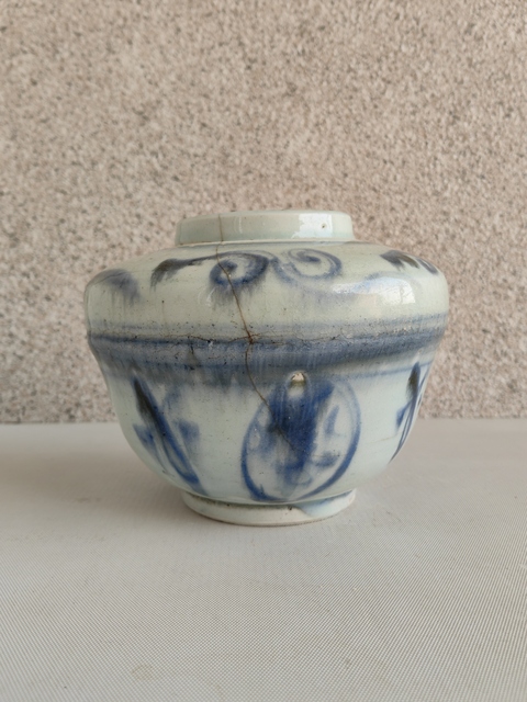 古玩陶瓷晚明青花罐拍賣，當前價格398元
