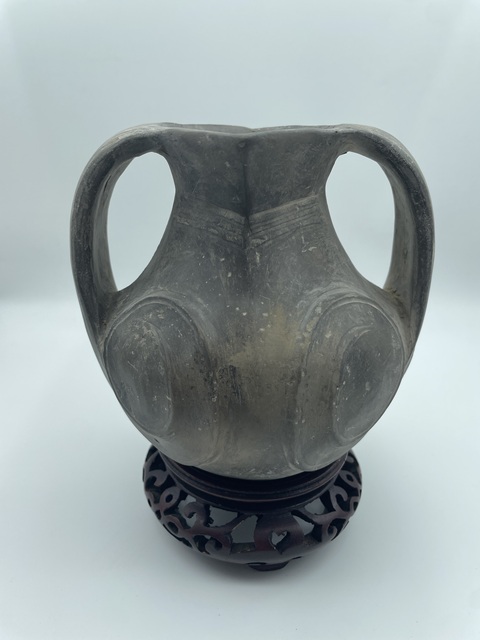 古玩陶瓷漢代·黑陶羊頭壺真品鑒賞圖