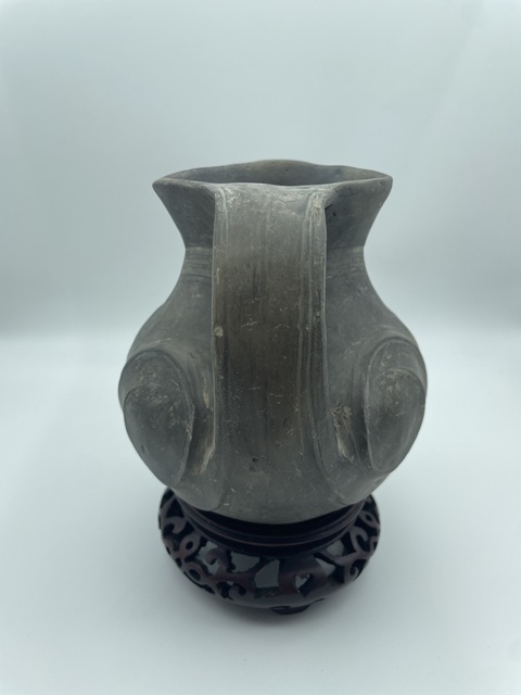古玩陶瓷漢代·黑陶羊頭壺真品鑒賞圖