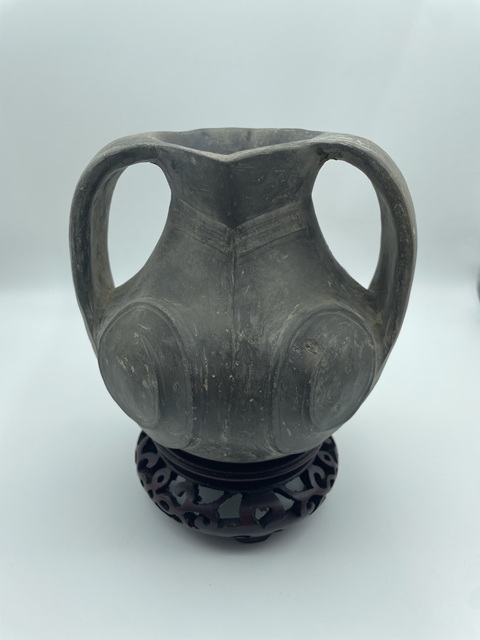 古玩陶瓷漢代·黑陶羊頭壺真品鑒賞圖