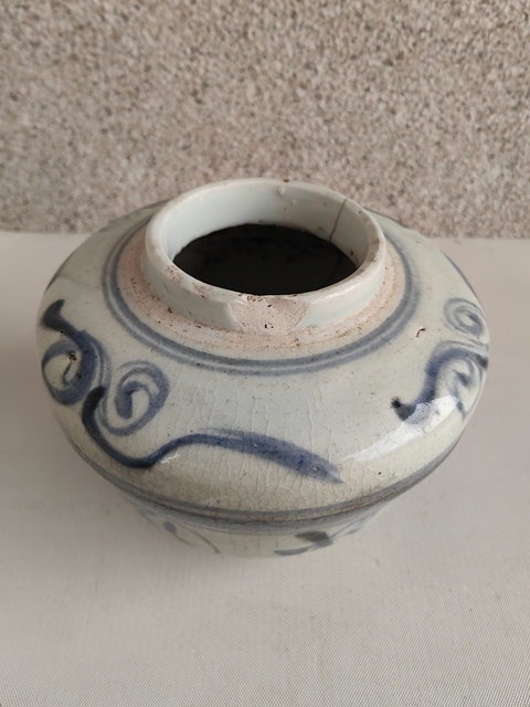 古玩陶瓷晚明青花罐拍賣，當前價格398元
