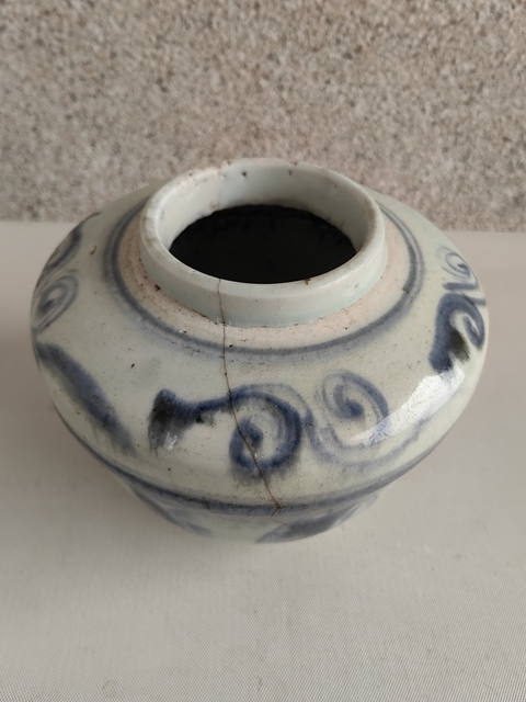 古玩陶瓷晚明青花罐拍賣，當前價格398元