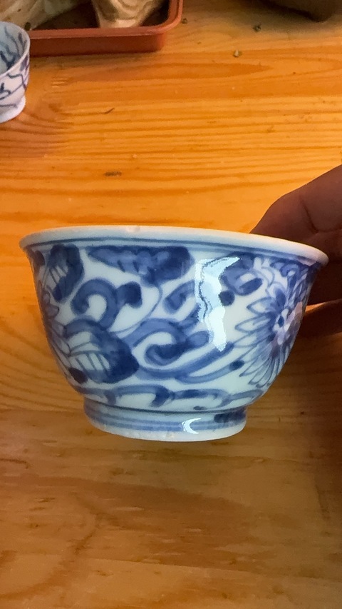 古玩陶瓷青花花卉碗真品鑒賞圖