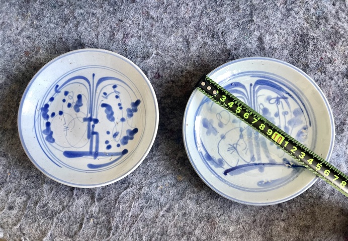 古玩陶瓷青花蘭花盤真品鑒賞圖