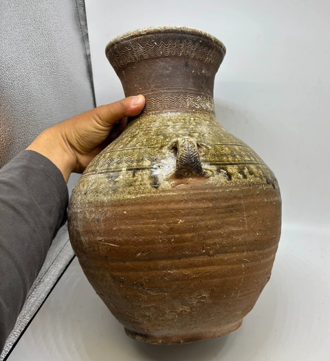 古玩陶瓷東漢雙系罐真品鑒賞圖