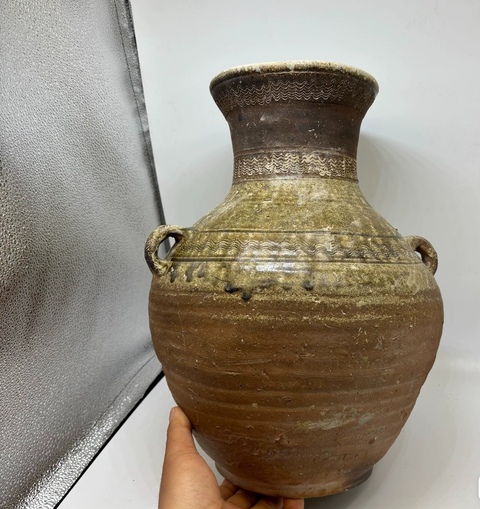 古玩陶瓷東漢雙系罐真品鑒賞圖