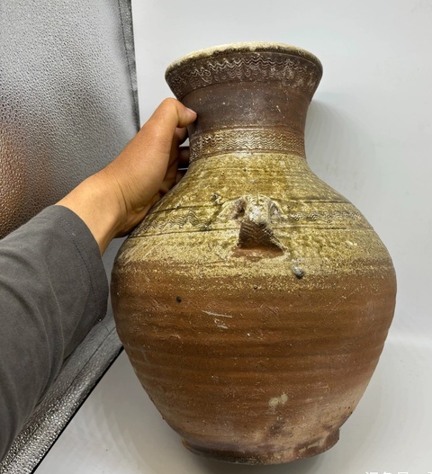 古玩陶瓷東漢雙系罐真品鑒賞圖