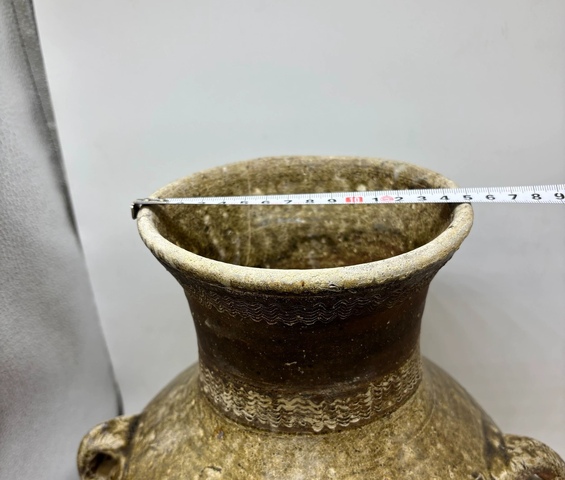 古玩陶瓷東漢雙系罐真品鑒賞圖