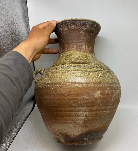 古玩陶瓷東漢雙系罐真品鑒賞圖