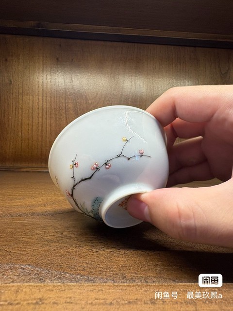 古玩陶瓷民國 粉彩花鳥紋碗真品鑒賞圖