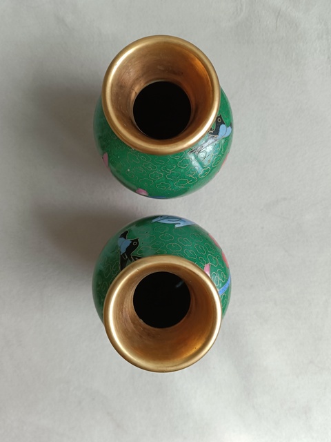 古玩雜項景泰藍花瓶真品鑒賞圖