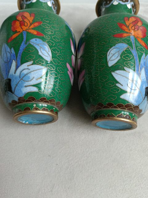 古玩雜項景泰藍花瓶真品鑒賞圖