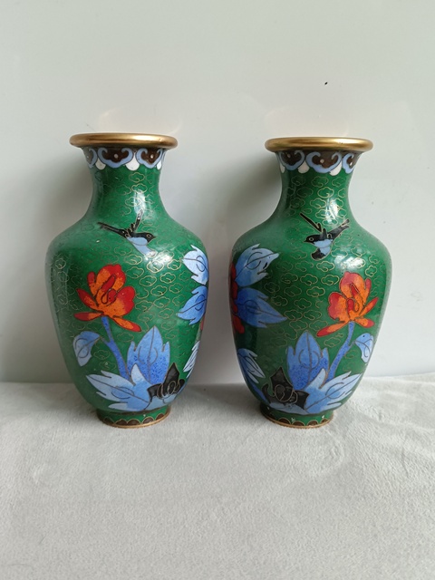 古玩雜項景泰藍花瓶真品鑒賞圖