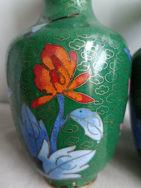 古玩雜項景泰藍花瓶真品鑒賞圖
