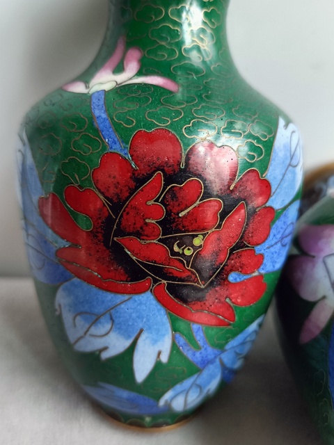 古玩雜項景泰藍花瓶真品鑒賞圖