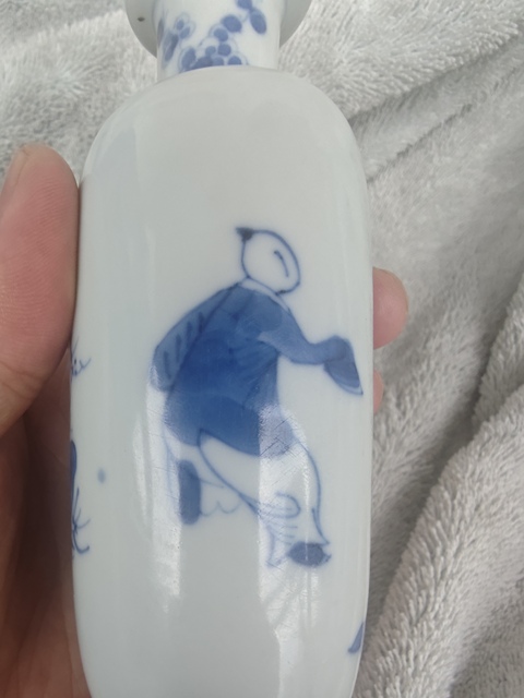 古玩陶瓷清康熙 青花人物紋棒槌瓶拍賣，當前價格16000元