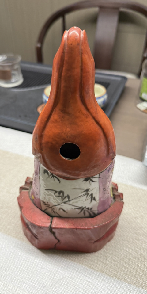 古玩陶瓷粉彩觀音瓷塑真品鑒賞圖