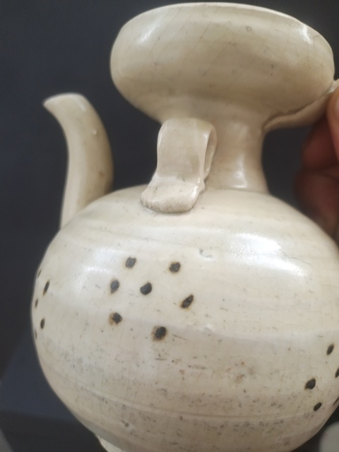 古玩陶瓷宋代·青白釉褐彩執壺 真品鑒賞圖