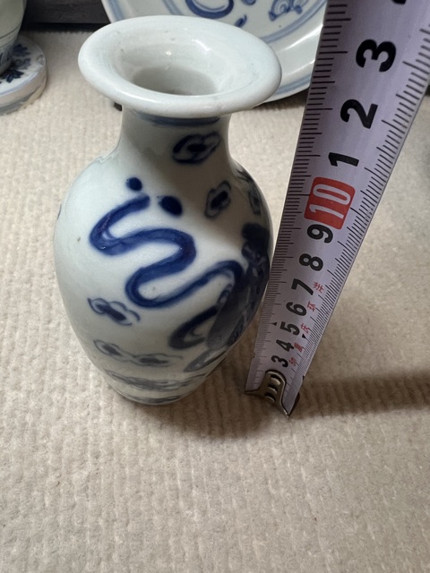 古玩陶瓷清嘉慶青花獅子繡球圖瓶真品鑒賞圖