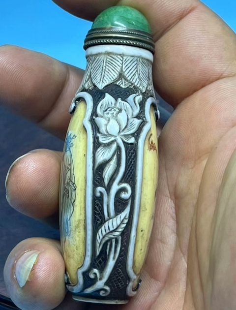 古玩陶瓷粉彩鼻煙壺真品鑒賞圖