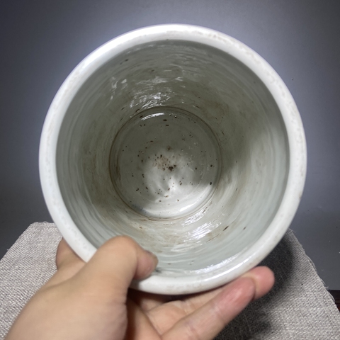 古玩陶瓷青花山水人物紋帽筒真品鑒賞圖