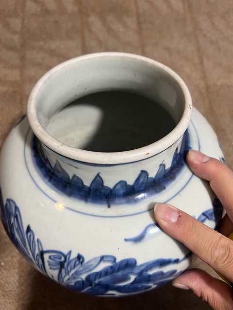 古玩陶瓷青花麒麟芭蕉將軍罐，疑似復窯真品鑒賞圖