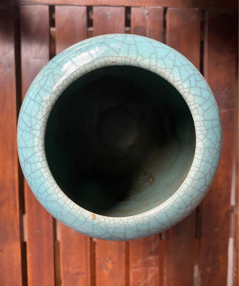 古玩陶瓷哥釉瓶真品鑒賞圖