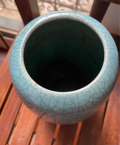 古玩陶瓷哥釉瓶真品鑒賞圖