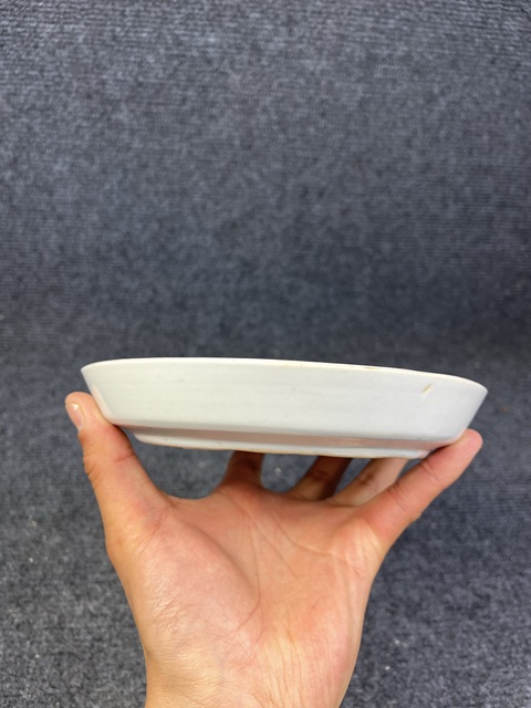 古玩陶瓷青花西番蓮花卉紋銅鑼洗真品鑒賞圖