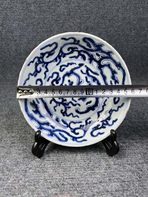 古玩陶瓷青花夔龍紋盤拍賣,當前價格1588元