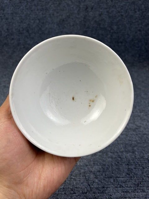 古玩陶瓷黃地粉彩福祿萬代萬壽無疆紋碗拍賣，當前價格599元