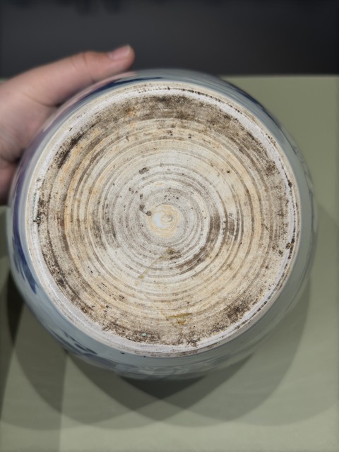 古玩陶瓷明末清初 青花麒麟望月圖罐拍賣，當前價格80000元